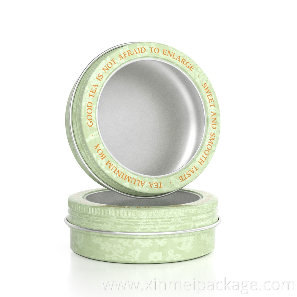 60ml round tin with clear lids